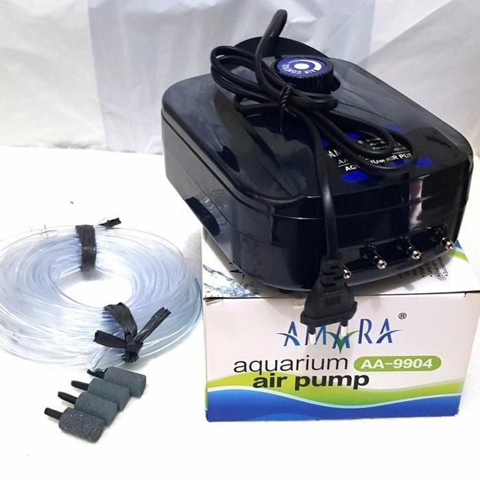 Paket aerator 4 Lubang AMARA AA 9904. Aerator aquarium - 9904 + airstone