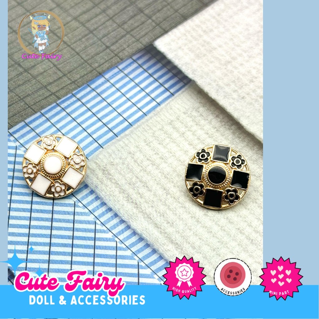 Kancing Metal 15 mm Bulat Bunga Kancing Jamur Aksesoris Kancing Baju Premium Button