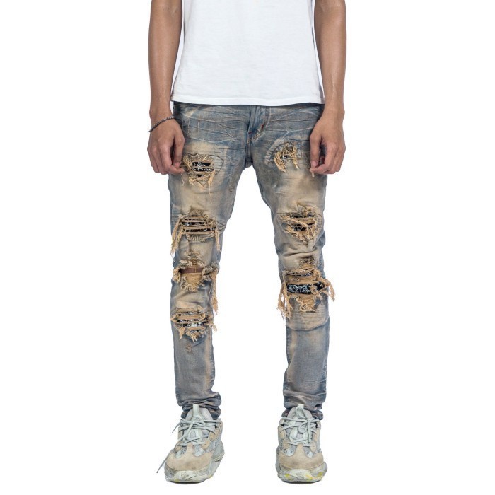 M1 batik patch - Vintage blue - Celana Jeans