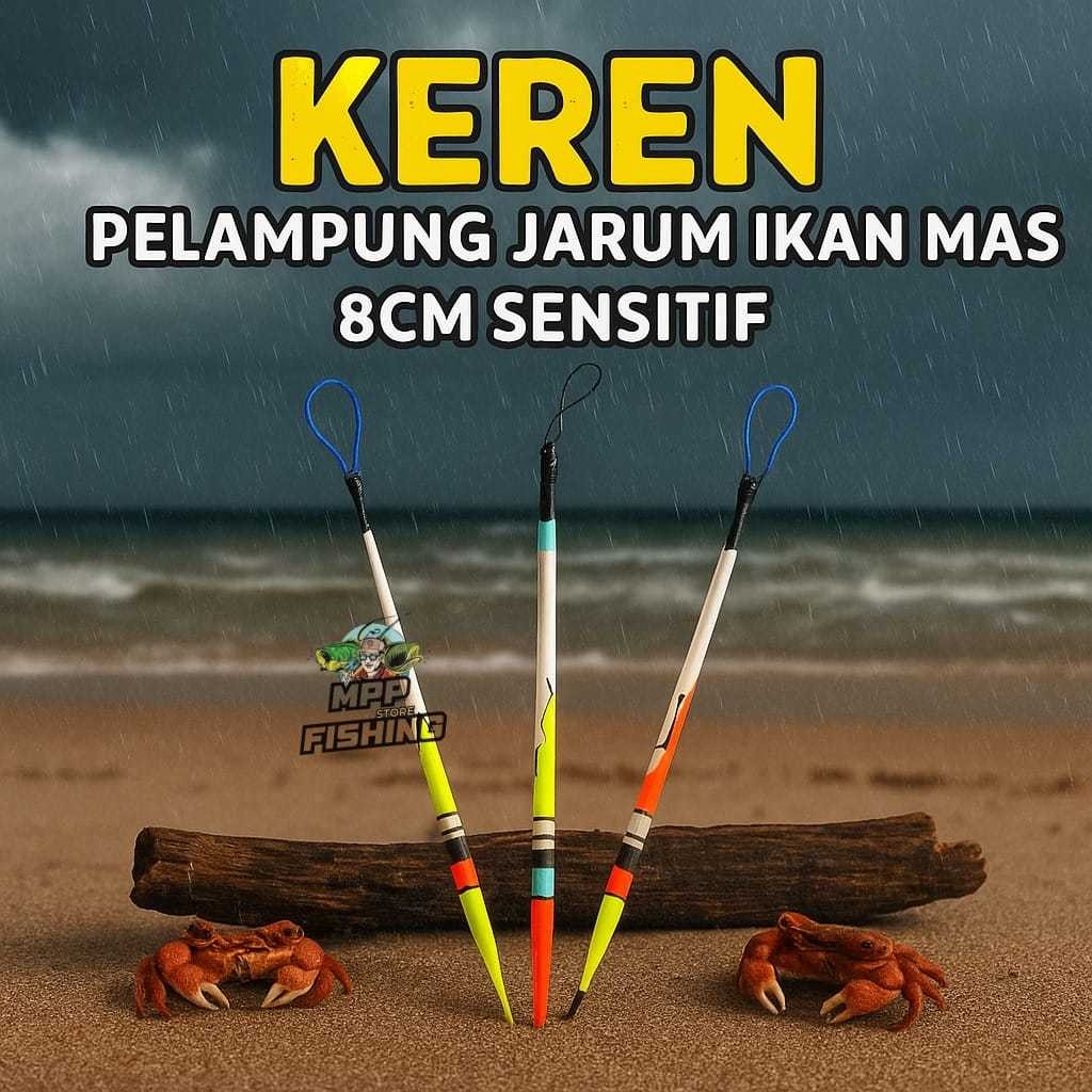 PROMO Pelampung pancing Ikan mas Model Jarum Sensitif 8CM (Benang)