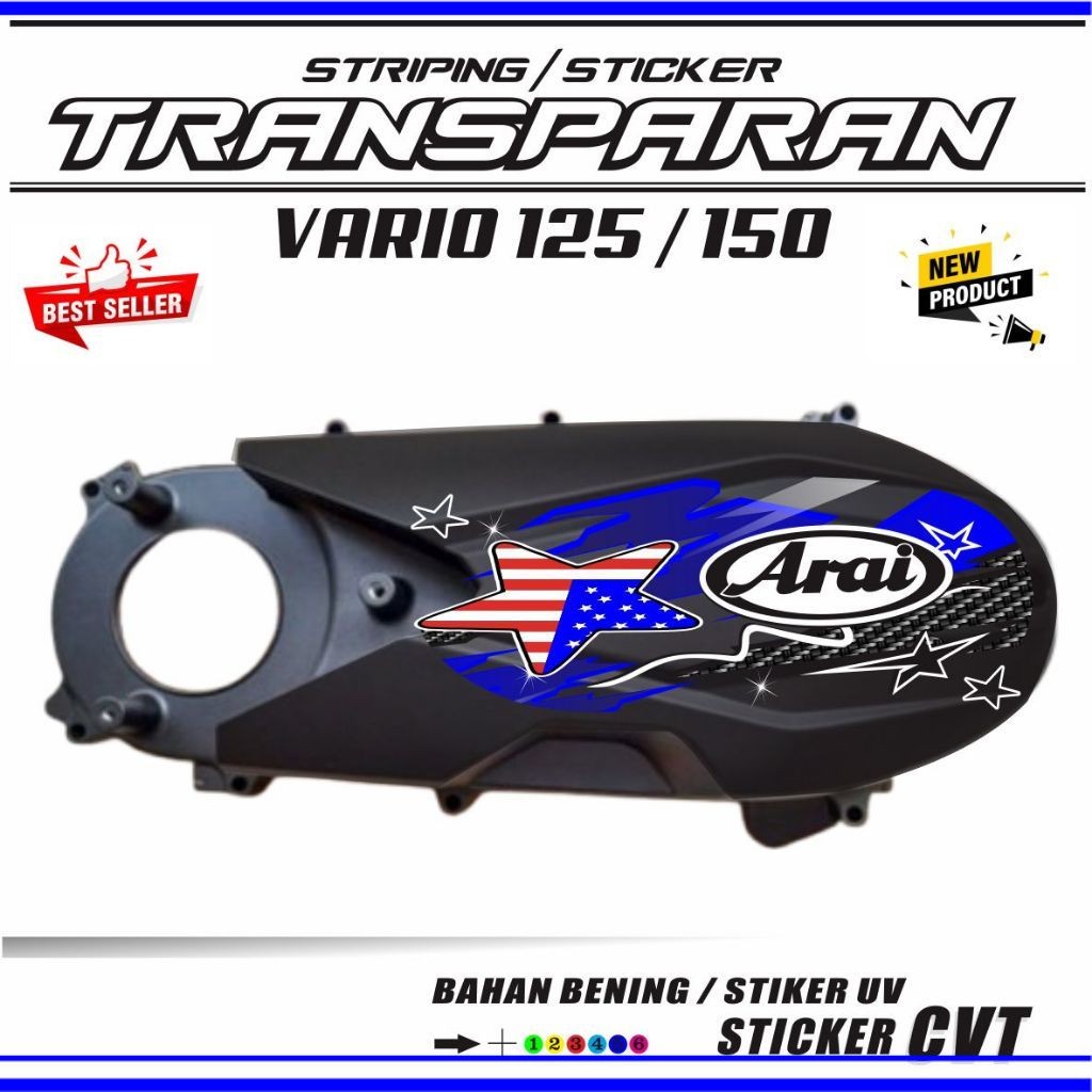 VARIASI MOTOR / STIKER CVT VARIO STRIPING CVT STIKER TRANSFARAN CVT