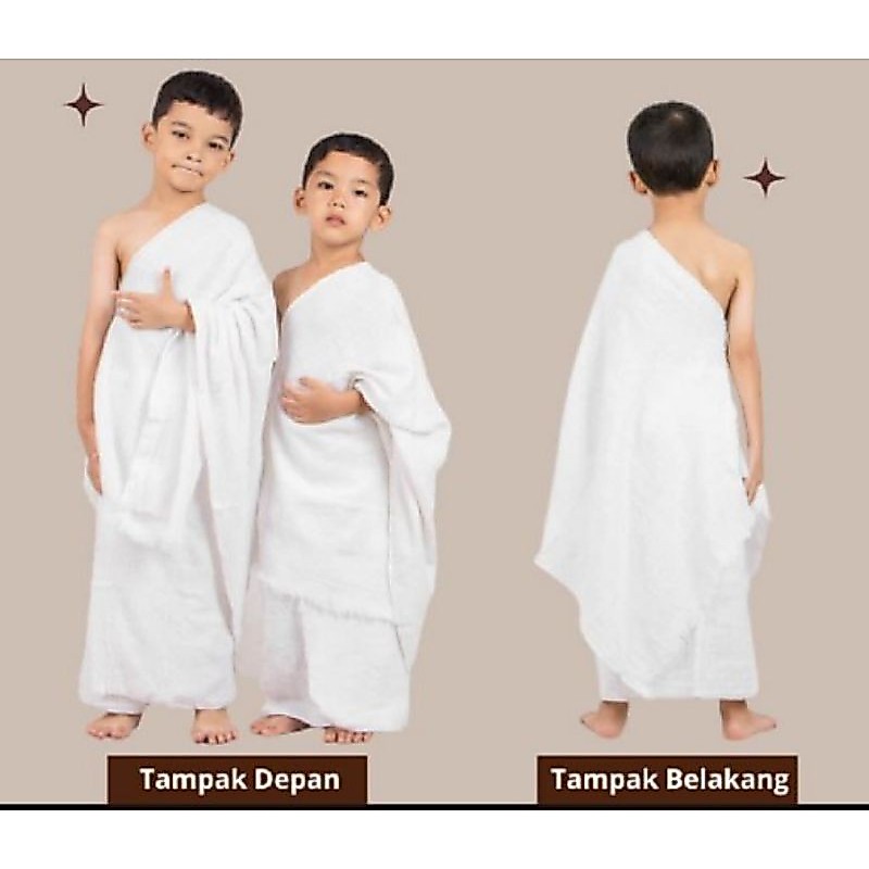 BEST QUALITY baju ihrom anak TK SD kain ihrom anak instant Produksi LABIIB.TEX