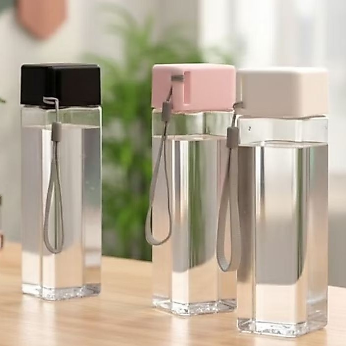 B (B189) MY BOTTLE KOTAK / BOTOL MINUM KOTAK PLASTIK POLOS