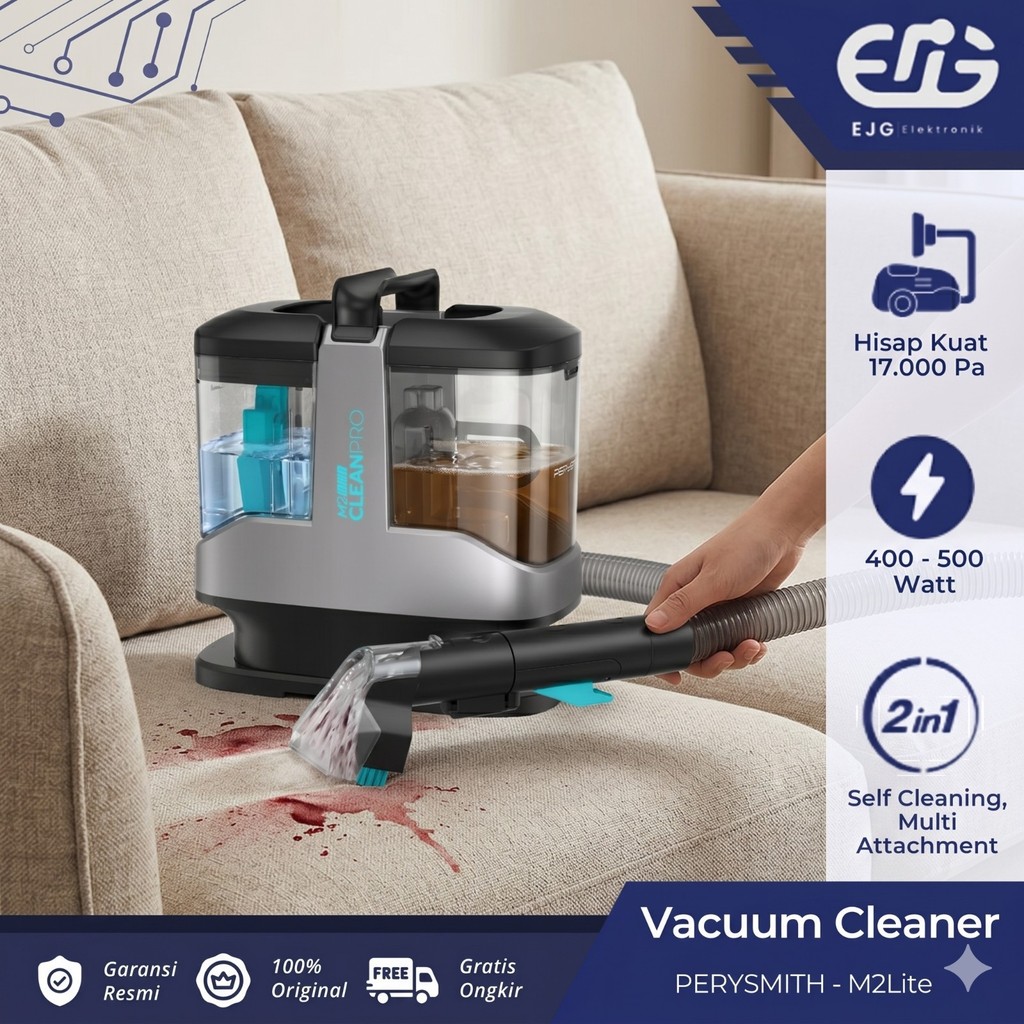 PerySmith M2 Lite 14Kpa Suction Wet Vacuum Cleaner Deep Cleaning Wet Vacuum Cleaner Sofa Carpet Bed 