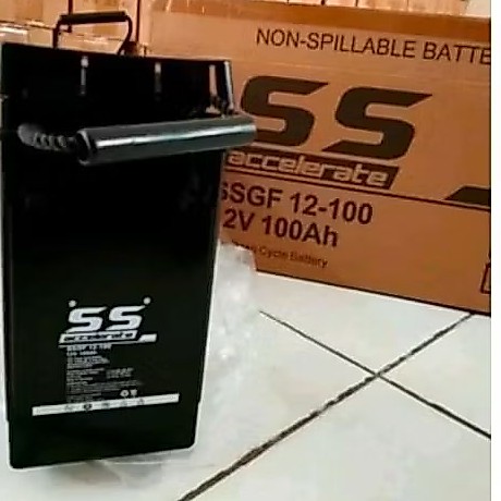 BATERAI 12V 100 AH SS BARU BECKUP UPS WIFI PLTS