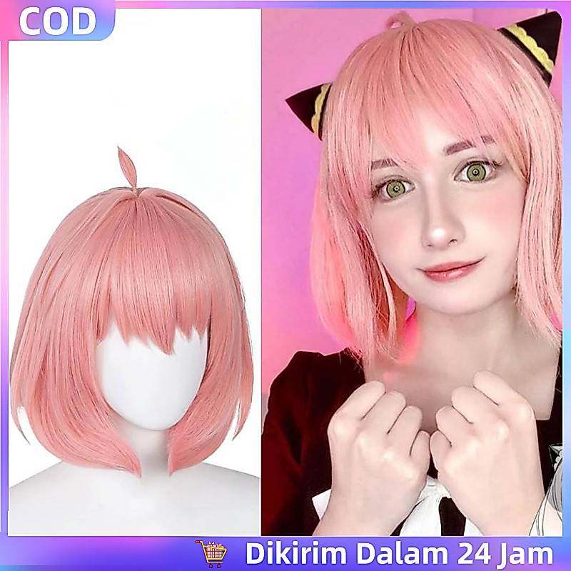 Cosplay + Wig Wig Anime Cewek Wig Maomao Wig Rambut Palsu Anime Spy×Family Anya Ania Cos Wig