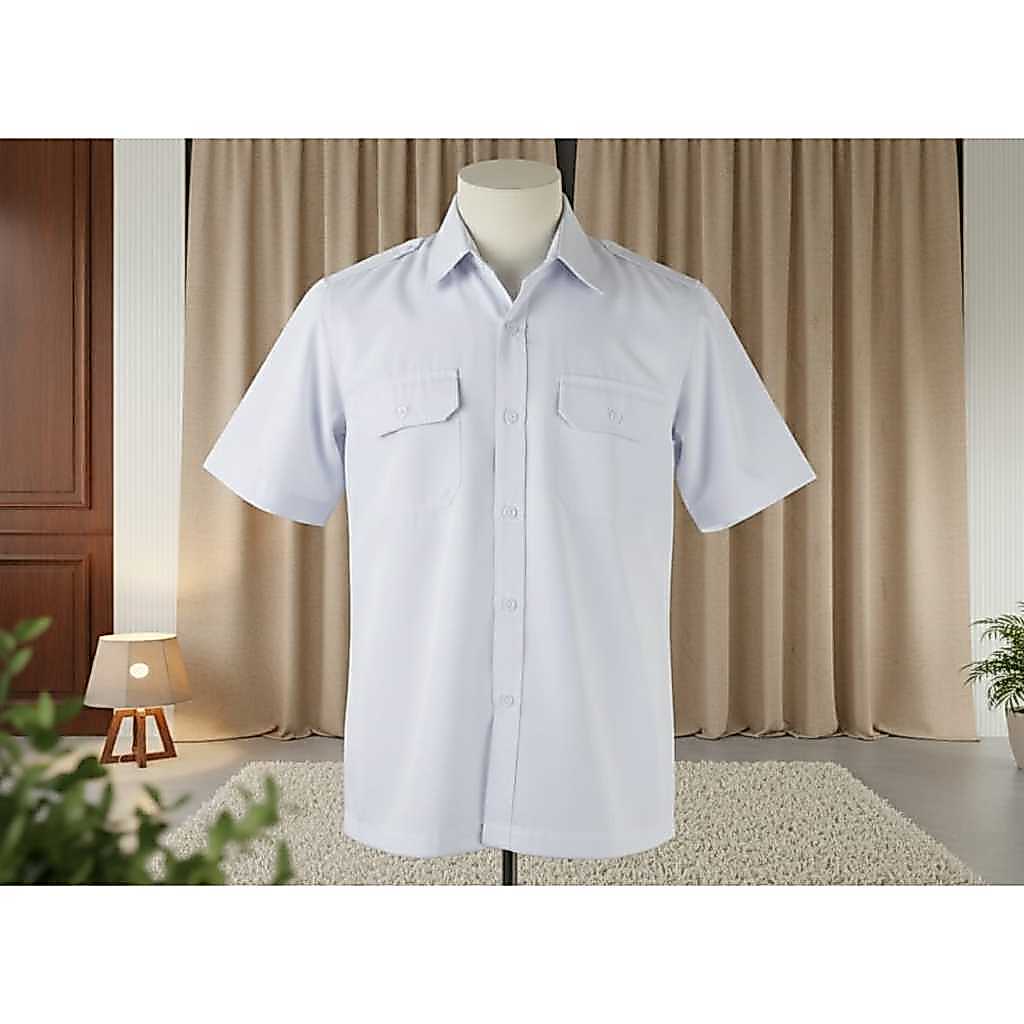 Baju Dinas PNS Putih Pria / Baju PDH / Baju ASN / Seragam PNS Putih