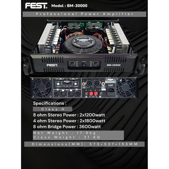 POWER AMPLIFIER FEST BM30000 BM 30000 ORIGINAL