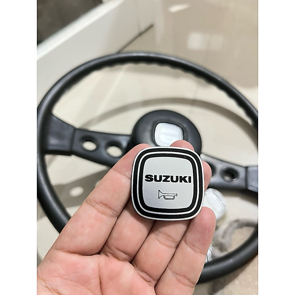 emblem stir jimny tahun tua emblem stir lj80 emblem stir aluminium