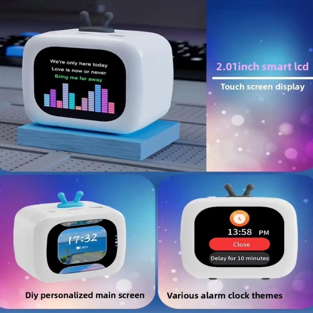 TV Appearance Mini Bluetooth Speaker with Screen Stereo Sound Subwoofer Mini Wireless Sound Box Crea