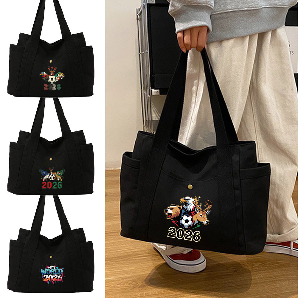 Football Design zipper Woven Bag / Shopping Woven Bag / Gift Bag / Tote Bag / Go Green Bag