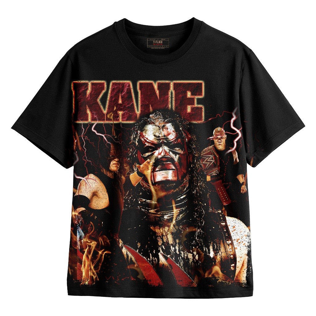 KANE SMACKDOWN KAOS OLAHRAGA TSHIRT OVERSIZE UNISEX HITAM - TFLIKS