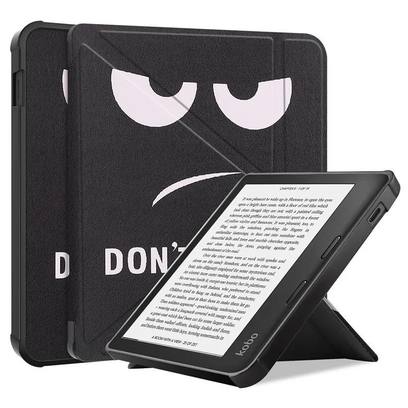 Etui For Kobo Libra 2 Cover Cute Painted Leather Stand Protective Smart Cover For Funda Kobo Libra 2