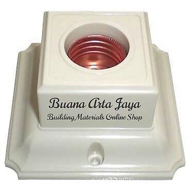 Fitting Lampu Plafon Broco New Gee Putih 1210 - per satuan
