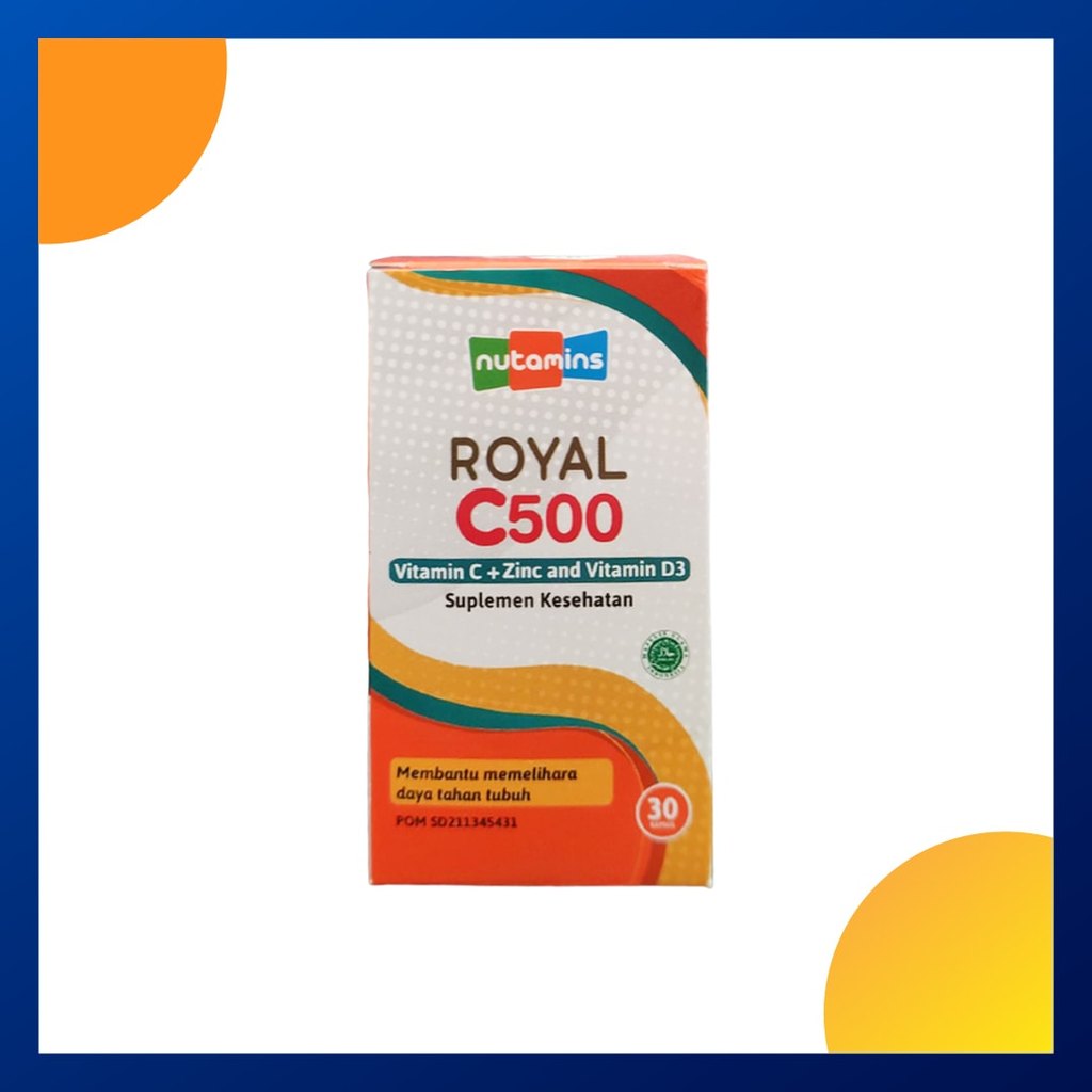 Nutamins Royal C500 Vit C+Zinc+D3 Botol 30 Tablet