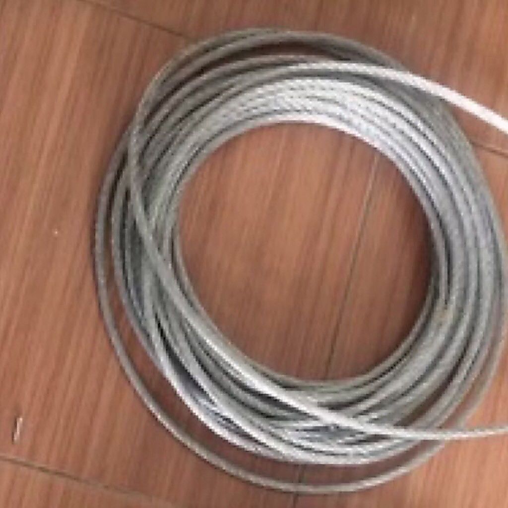 9mili Kabel seling baja galvanis anti karat ( HARGA 1 meter ya ) sling wire rope 9 mm mili tali kawa