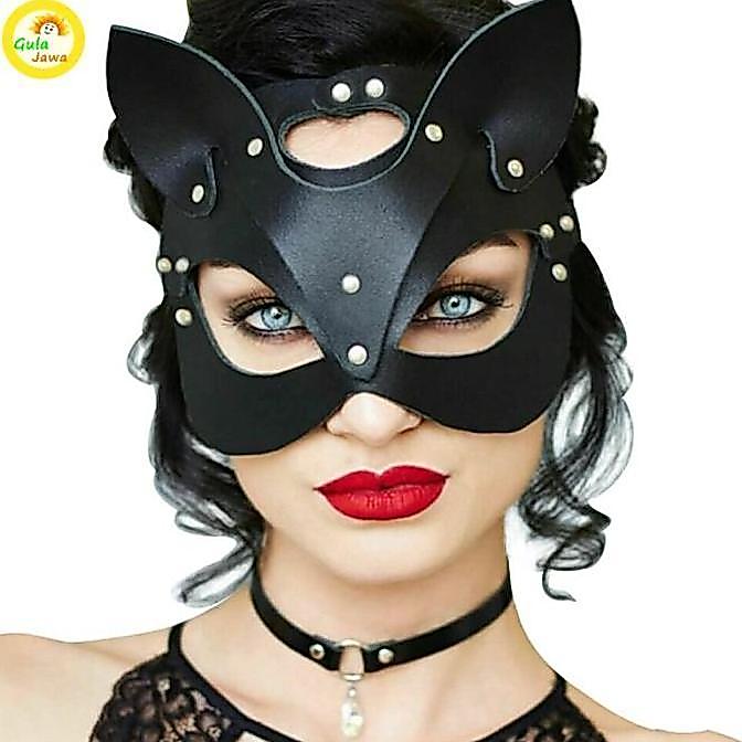 QUANXI Mask Cosplay Hallowen Topeng Cat Cosplay Cat Harness Mask Topeng Catiz Mask