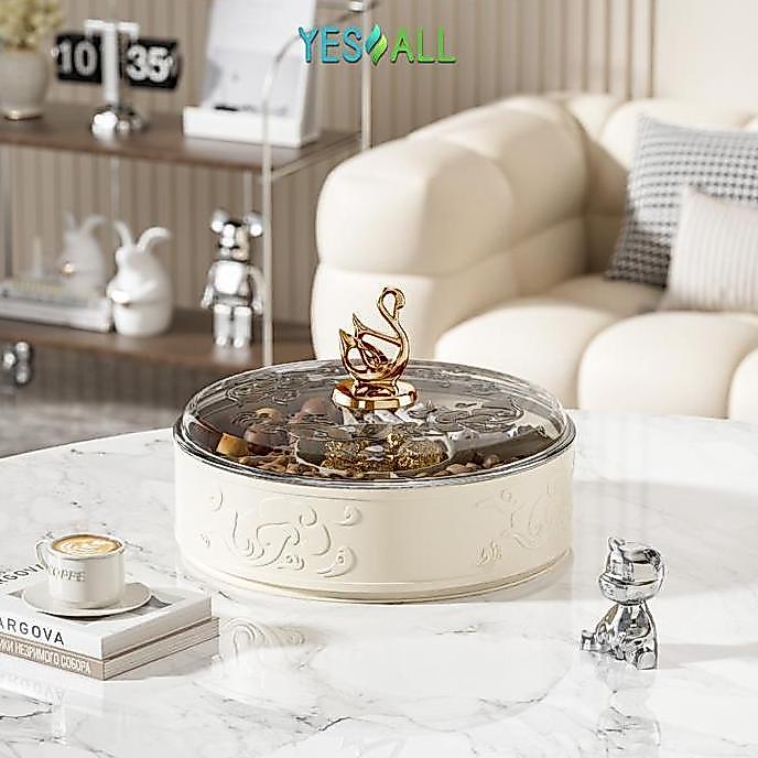 Berkahshopss - Yesall Toples Lebaran Bulat - Toples Aesthetic / Candy Box / Kotak Permen / Toples Ku