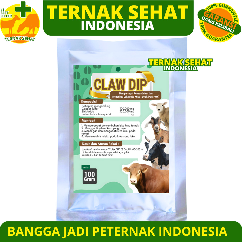 CLAW DIP 100 GRAM - Obat Kuku Sapi - Mengobati Luka Kuku Teracak & Kulit Sapi - Mencegah Infeksi Kuk