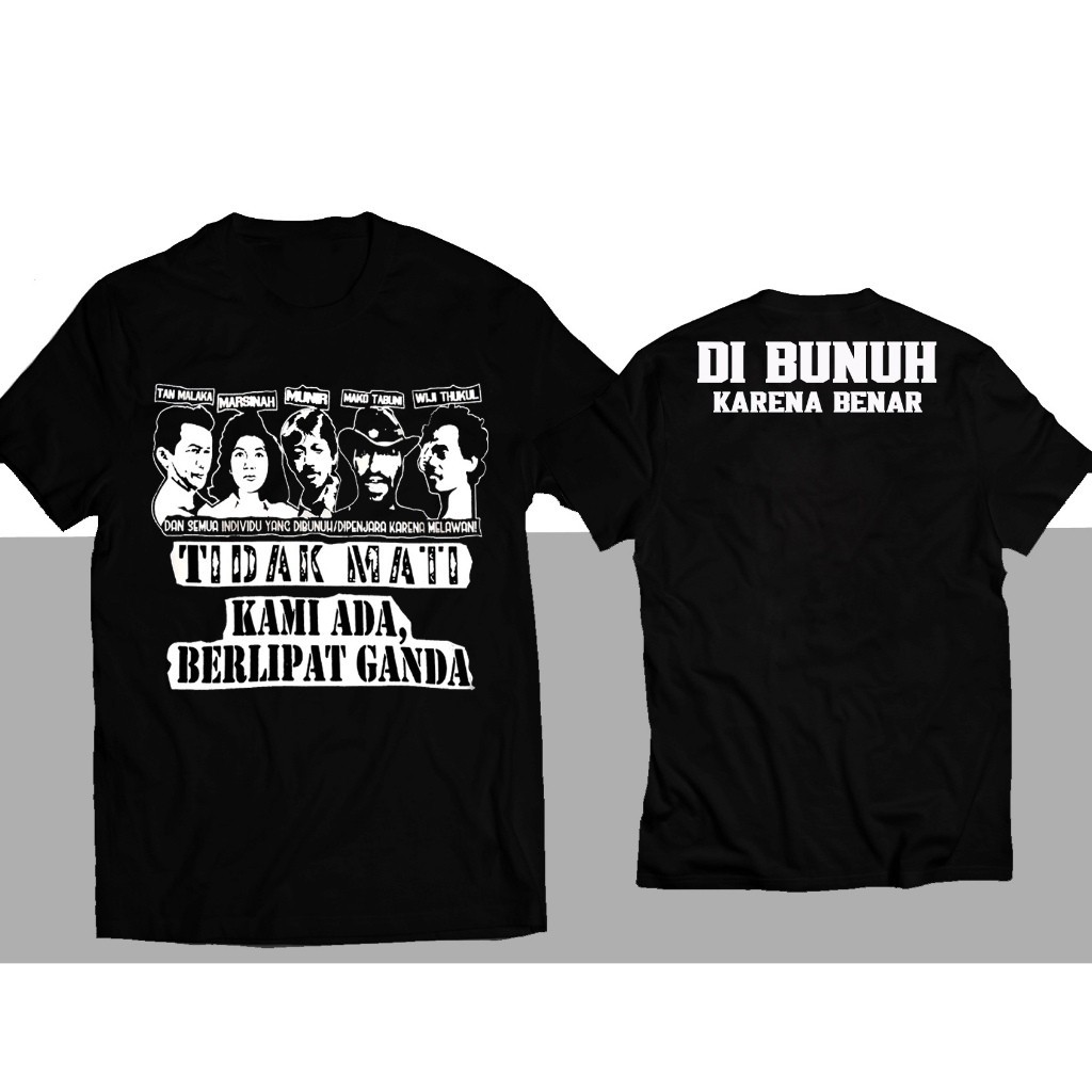 BAJU KAOS Baju Aktivis WIJI THUKUL MUNIR MARSINAH TAN MALAKA MAKO/ KAOS PRIA/WANITA