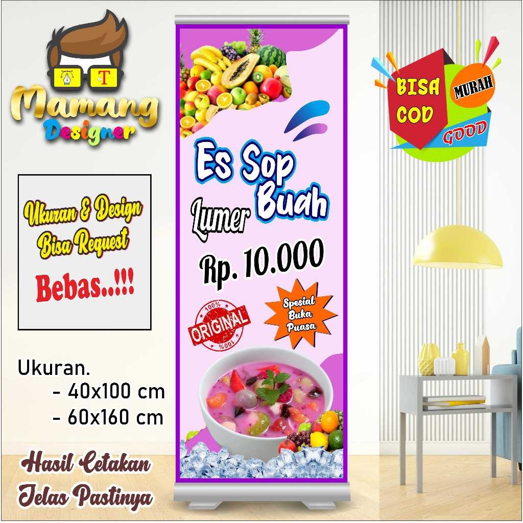 backdrop Cetak Spanduk Banner Custom Sop Buah Atau Es Buah Segar bb