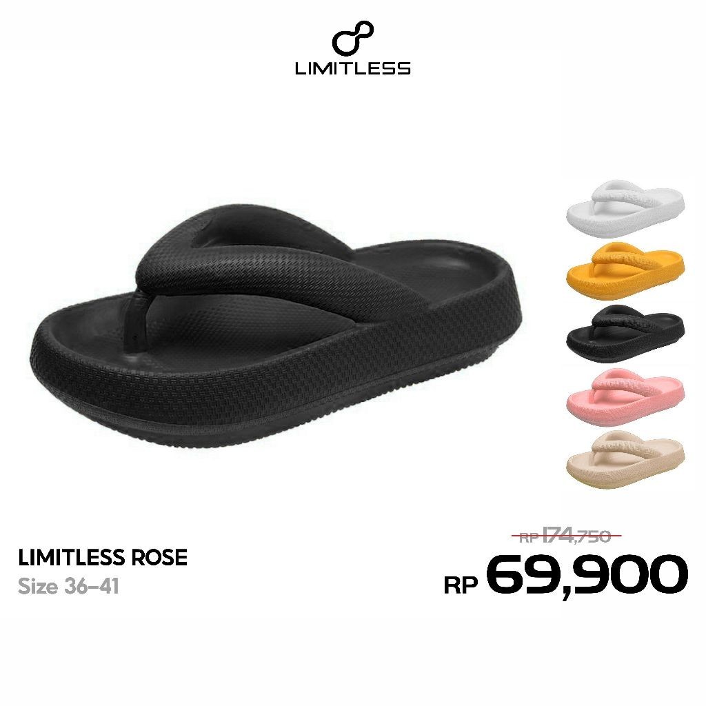 Limitless - Sendal Japit Wanita Korea Empuk Limitless Sandal Wanita Jepit Flip Flop Terbaru Sandal J
