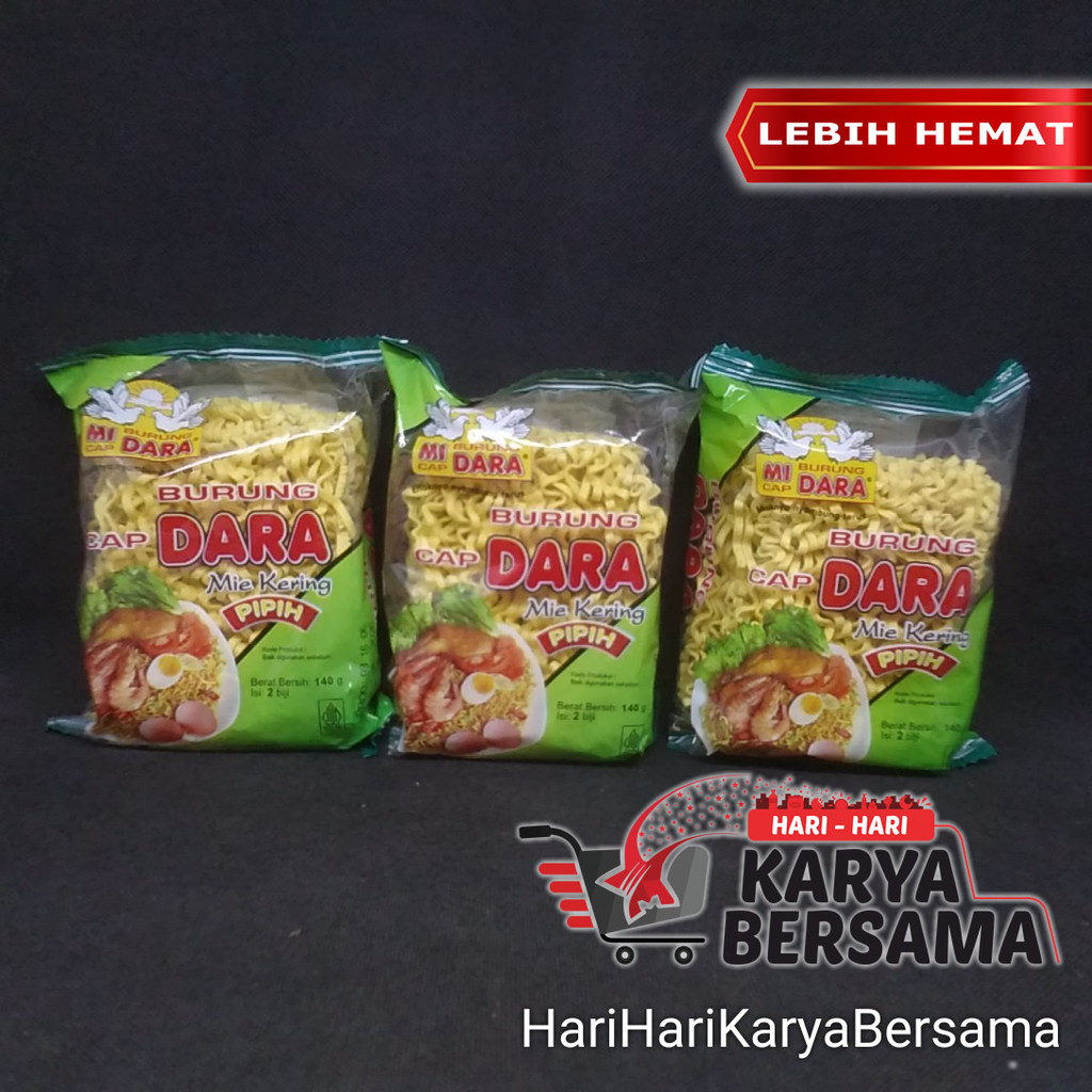 

MAKANAN MI INSTAN CAP BURUNG DARA MIE KERING PIPIH PACK 3'S X 140GR