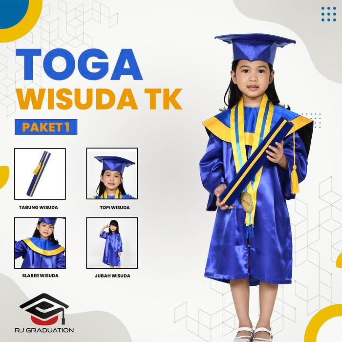 Paket Perlengkapan Wisuda TK / Perlengkapan Toga Wisuda Paud - Paket Toga 1