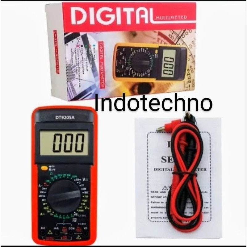 DT9205 Multi Tester Digital DT 9205 DT9205A + Baterai