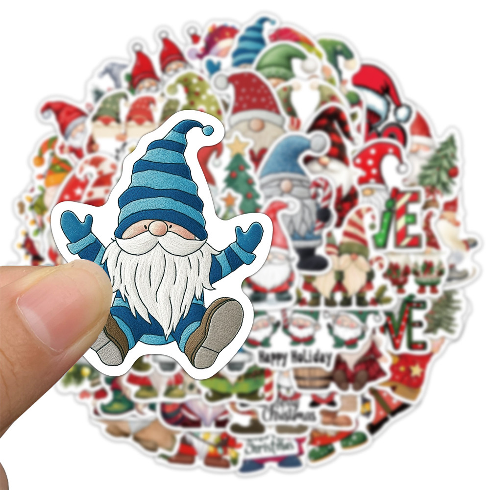 

50PCS Dwarf Stickers Exquisite and Cute Santa Claus Account Material Phone Case Laptop Luggage Waterproof Stickers