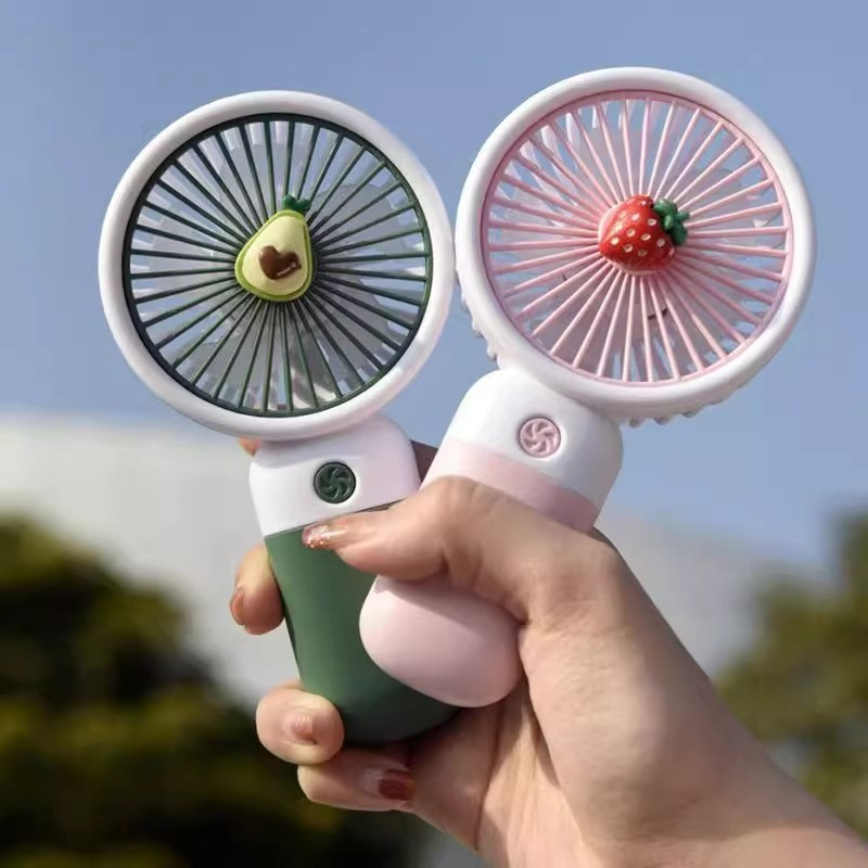 Kipas Angin Mini Portable USB Karakter Buah / Kipas Genggam Anak / Mini Handheld Fan / KIPAS ANGIN
