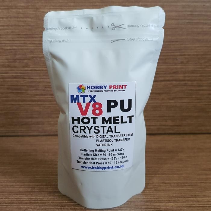 

promo 1kg PU Hot Melt Crystal Adhesive Powder Sablon DTF Film Plastisol terlaris