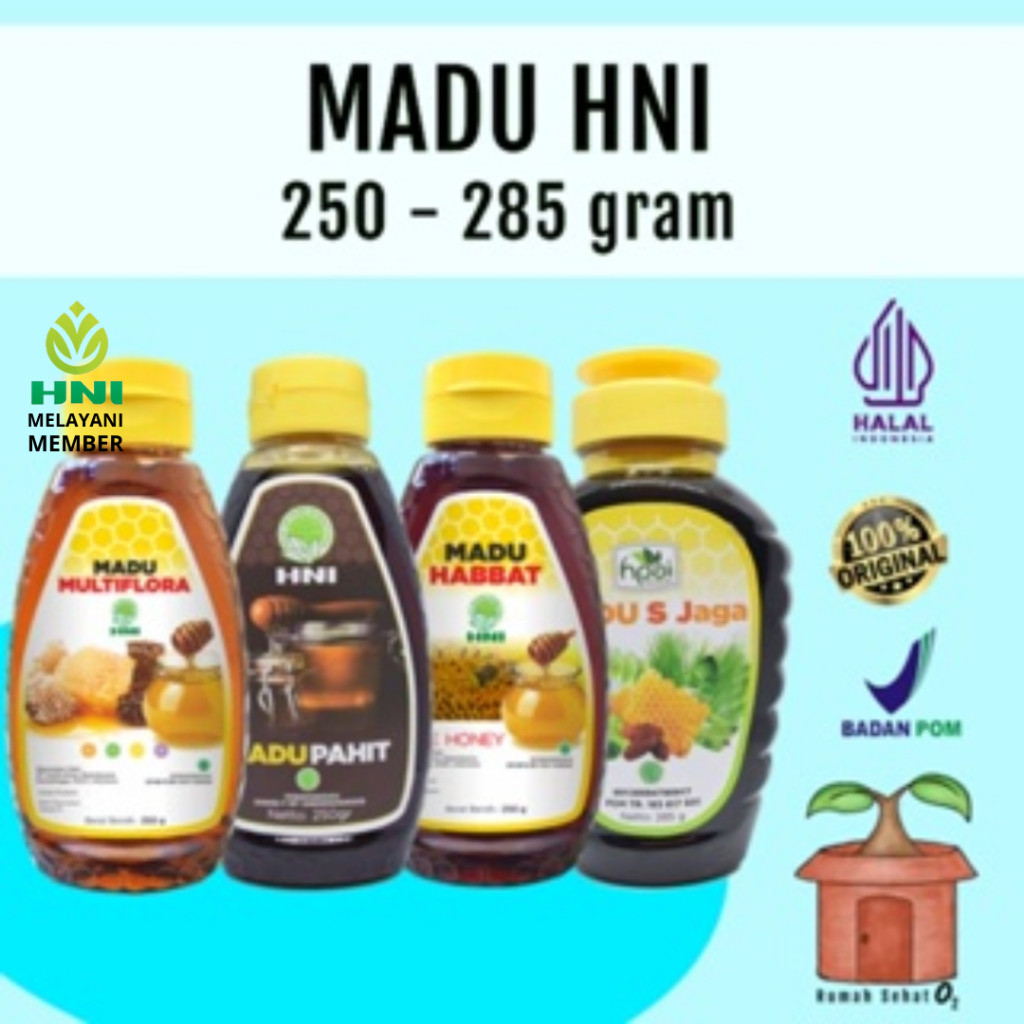

Madu HNI HPAI Pure Honey Multiflora Habbat Habbatussauda Pahit Sj Lebah Propolis Asli Sapu Jaga Asli