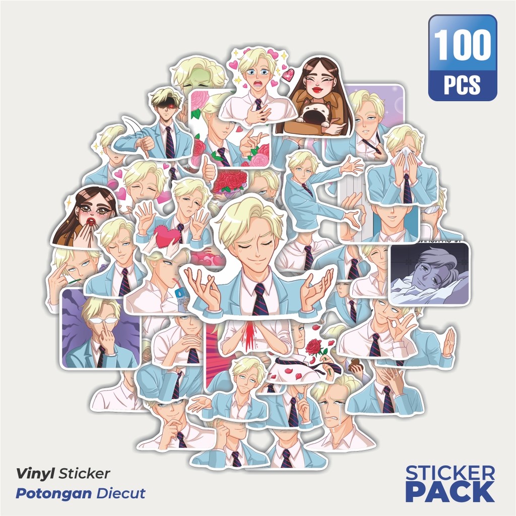 

Super Hemat! 100 PCS Stiker Beautiful Girls Light Jan Waterproof Aesthetic- Untuk Laptop, Motor, dan Helm - Paper Stationery Pack