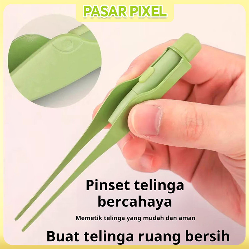 Pembersih telinga bercahaya, pinset telinga, artefak pembersih telinga anak-anak, set alat pembersih