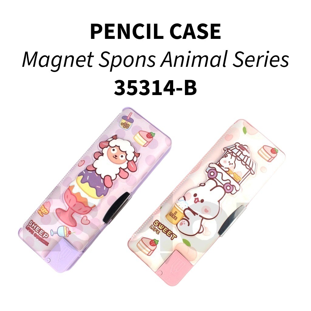 

❤️️Kotak Pensil Magnet 35314-B Tempat Pensil Magnet Spons Xiaolingjing❤️️