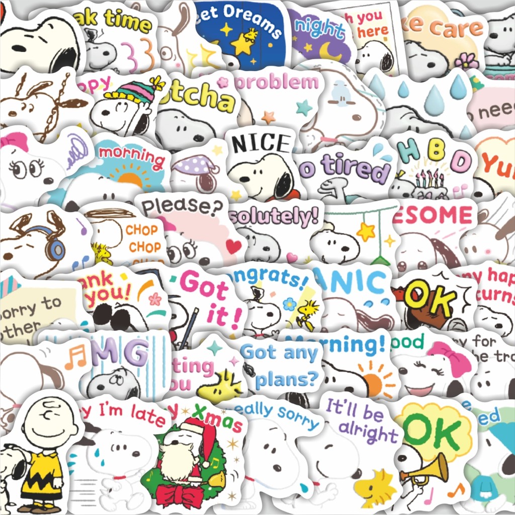 

Stiker Cutting Pack Stiker Kartun Snoopy V32 Isi 100Pcs Series Aesthetic Lucu Keren Untuk Koper Bahan Vynil