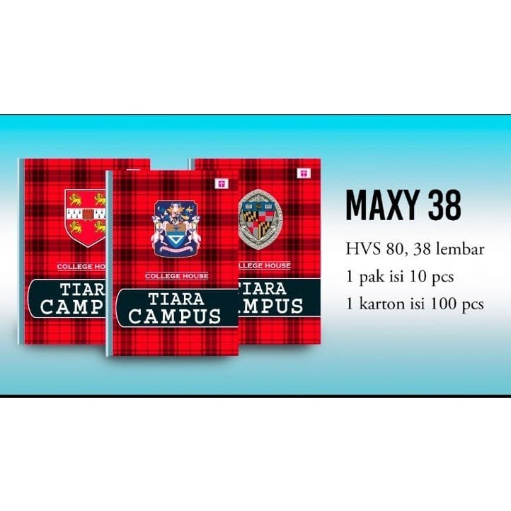 

Buku Tulis Tiara Campus ukuran boxy/besar isi 38lembar (1pack isi 10 buku)