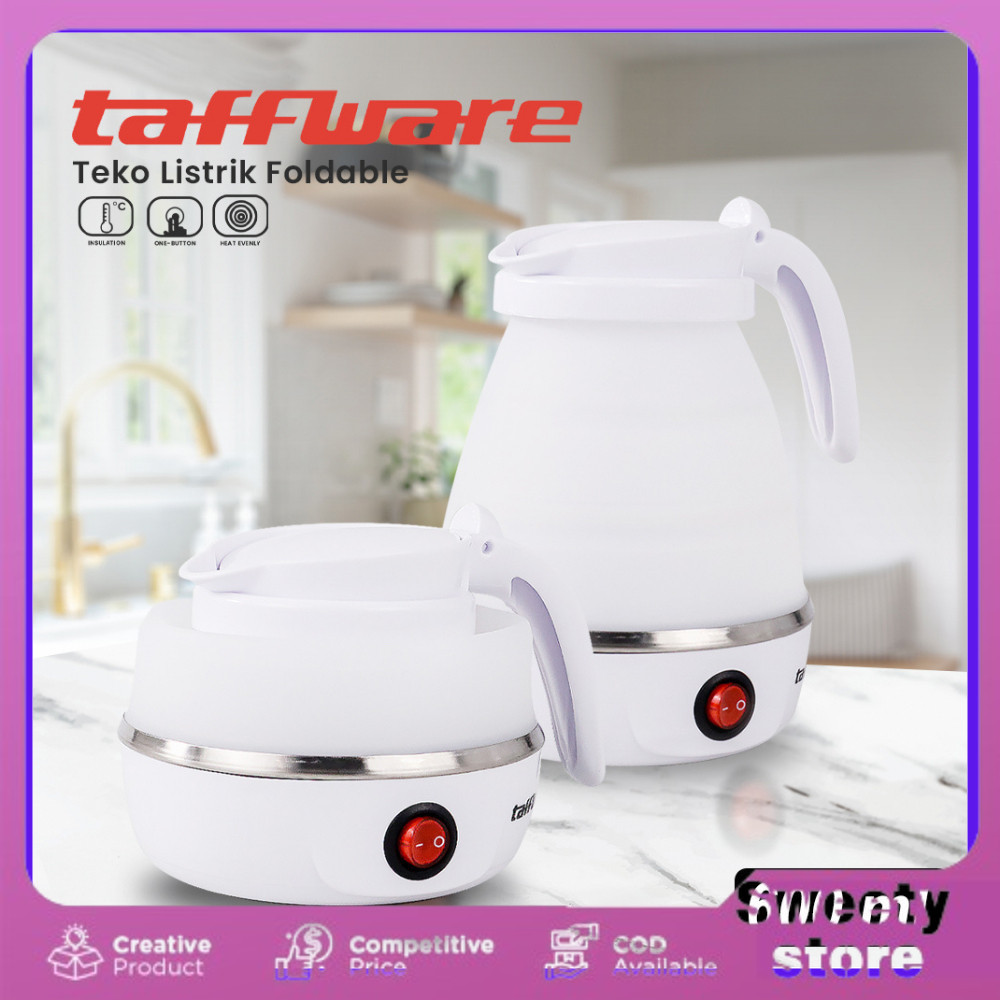 Teko Lipat Electric Kettle Portable Silikon Teko Listrik Teko Lipat Air Panas Elektrik Bahan Silikon