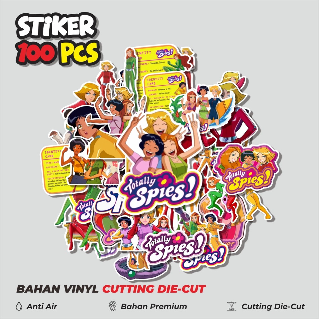 

Terbaru! 50 pcs Stiker Kartun Totally Spies Dekorasi Lucu Kreatif untuk Notebook, Skateboard, HP
