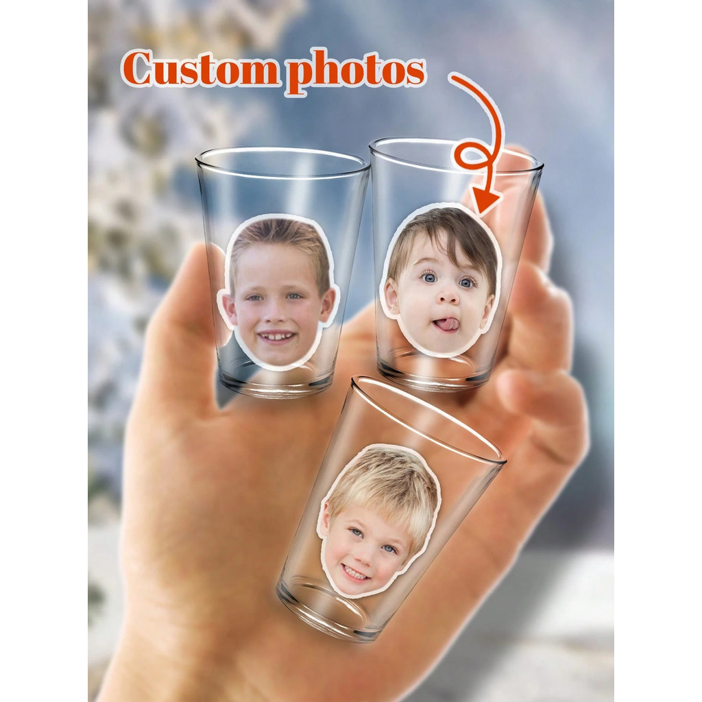 

30 300Pcs Custom Personalized Photo Stickers Kids Waterproof Vinyl Die Cut 3.5cm For Laptop Water Bottle Phone Case Gift