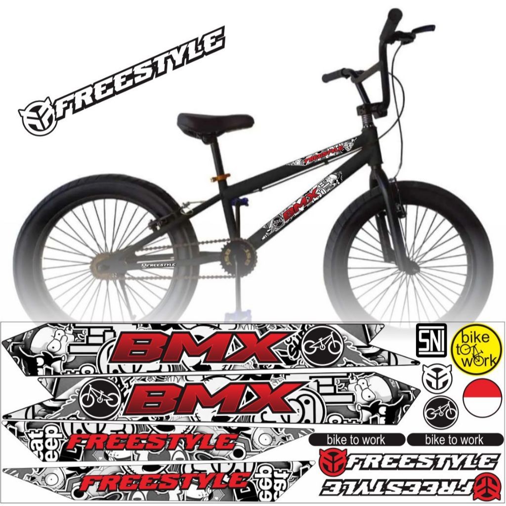 STIKER BMX/ STRIPING SEPEDAH ALL NEW MOTIF BMX STIKER SEPEDAH