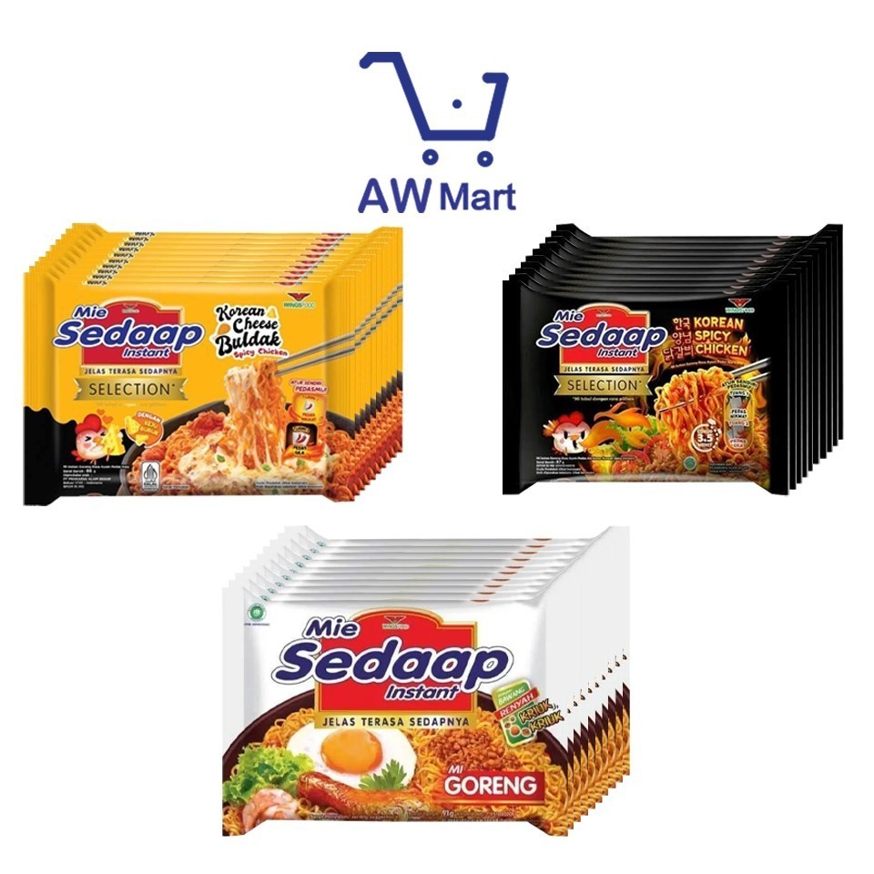

10 PCS - SEDAAP MIE GORENG BULDAK, GORENG BIASA, GORENG KOREA