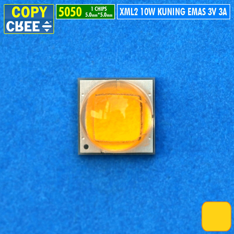 Chip Led 5050 10W Kuning Emas 2000K 2200K 3V Copy Cree Golden Yellow Mata Led XM-L2 T6 XML2 DIY Lamp