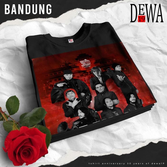 (COD) KAOS PREMIUM DEWA 19 BANDUNG CONCERT 30 YEARS OF CAREER - Hitam, S