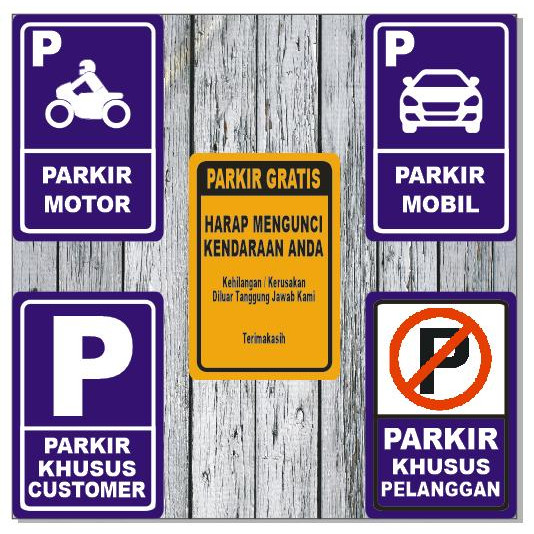 

Sticker Waterproof, Dilarang Parkir, Prkir Gratis, Parkir Khusu