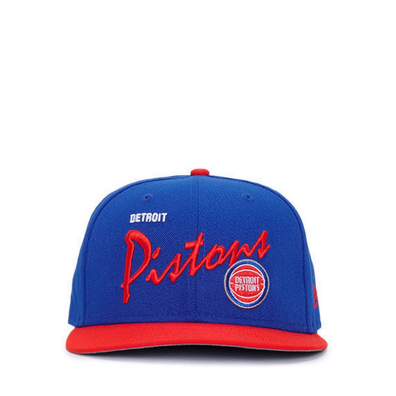 New Era 950 Q424 NBA Vintage Script Detpis Men's Cap - Majestic Blue