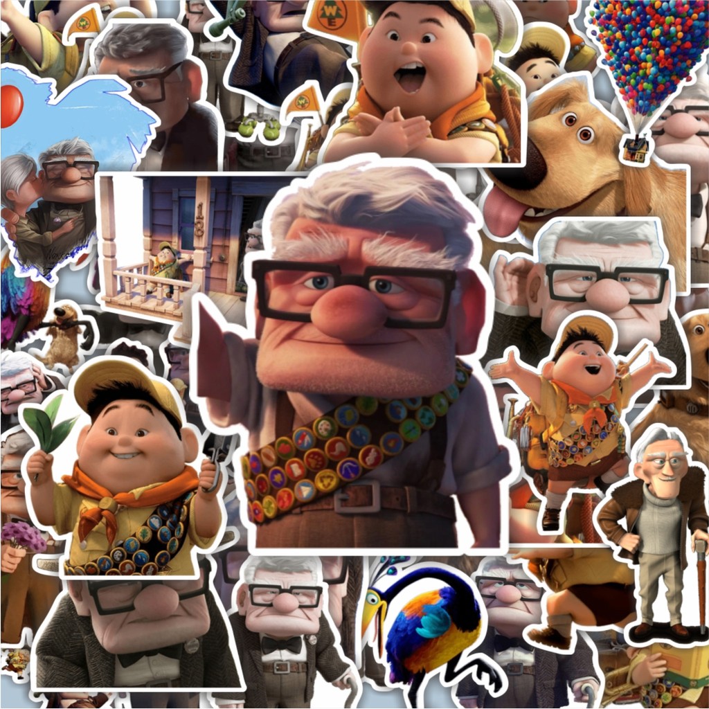 

100PCS Lucu Stiker Kartun Up Stiker Aesthetic Stiker Anti Air Stikers Berperekat Waterproof sticker decal buat Motor Helm Buku Journal Koper Casing HP Laptop Botol Minum Hadiah anak