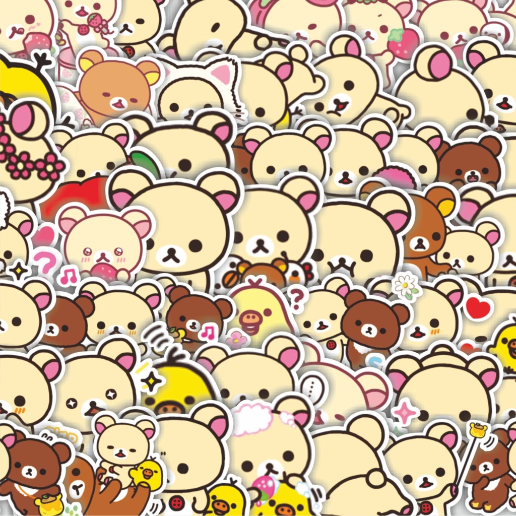 

Stiker Cutting Pack Stiker Line Korilakkuma San X Isi 100Pcs Series Aesthetic Lucu Keren Untuk Koper Bahan Vynil