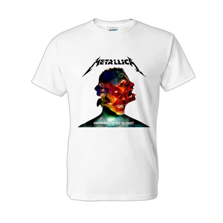(COD) Kaos Metallica - Metallca Hardwired - Putih, M
